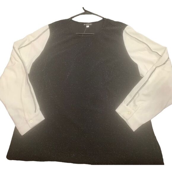 Metallic Sparkly Colorblock blouse - Picture 1 of 3